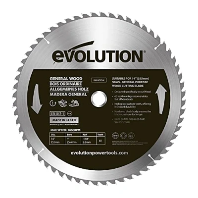 Afbeelding van EVOLUTION ZAAGBLAD HOUT 355 X 25.4 2.8 MM 60 T