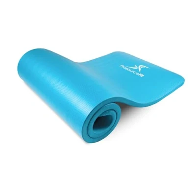 Afbeelding van ProsourceFit Extra dikke yoga en pilatesmat, 13 mm (13 mm) of 1 &quot;(25 mm), 71&quot; lange trainingsmat met hoge dichtheid comfortschuim draagriem, Aqua