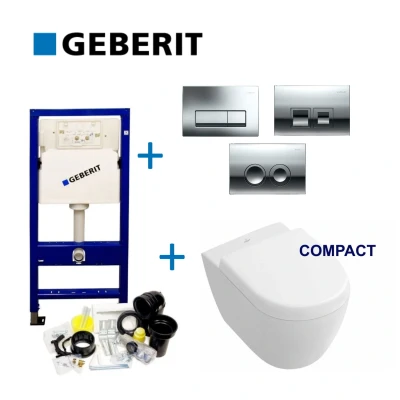 Afbeelding van Geberit up100 set21 Subway 2.0 Compact met Delta drukplaten