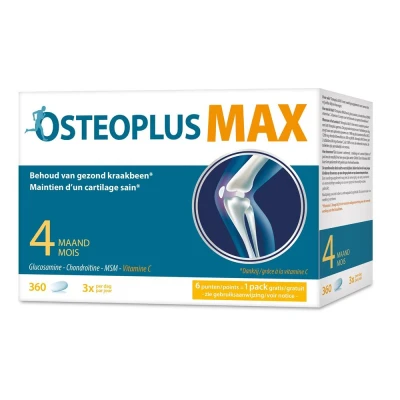 Afbeelding van Osteoplus tabletten Max Glucosamine, Chondroïtine, MSM en Vitamine C Voor Gezond Kraakbeen 360
