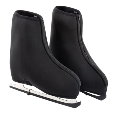 Afbeelding van Skates hoes, rolschaatsen en schaatsen, thermohoes, geïsoleerd neopreen, warme skate covers voor schaatsen kunstschaatsen, uniseks sokken rolschaatsen, schaatsenbeschermers (zwart, M)