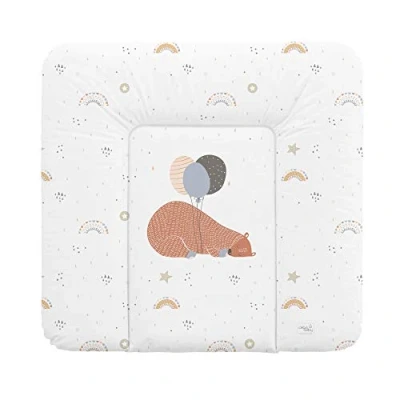 Afbeelding van Ceba Baby® Zachte aankleedkussen, 75 x 72 cm, babyaankleedkussen, voor jongens en meisjes, waterdicht, afwasbaar onderhoudsvriendelijk, Oeko Tex® standaard 100, Made in EU, Big Bear