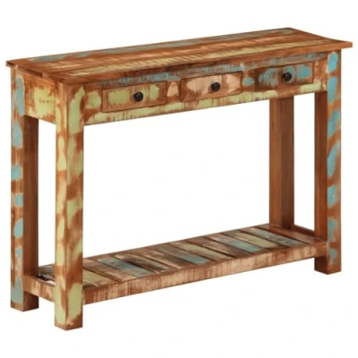 Afbeelding van vidaXL Wandtafel 110x30x76 cm massief gerecycled hout