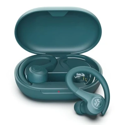 Afbeelding van JLab Go Air Sport+ Running Hoofdtelefoon True Wireless Bluetooth, Haak Over Ear Oordopjes voor Sport &amp; Gym, 35+ H Speeltijd In Oordopjes, IP55 Zweetbestendig, Opgelet Mode, Blauwgroen