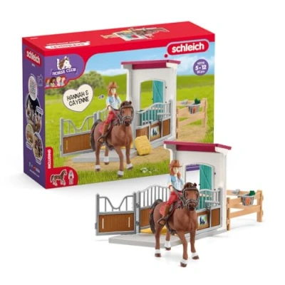 Afbeelding van Schleich horse club paardenbox hannah en cayenne