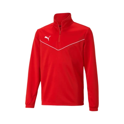 Afbeelding van Puma Teamrise Sweatshirt 1/4 Zip Top Jr Rood Maat 9 10J / 134 140cm