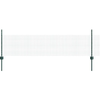 Afbeelding van vidaXL Tuinhek Set van 2 Groen Gepoedercoat Staal 10 x 0.5 m