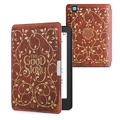 Afbeelding van kwmobile e reader hoesje compatibel met Kobo Aura Edition 2 Magneetsluiting Ereader case Sprookjesboek in geel/oranje/rood