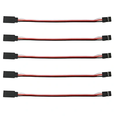 Afbeelding van GTIWUNG 5 stks 6&quot; 150mm JR stijl servo verlenging, servokabels, 3 pins verlengkabel 22AWG 60 cores draad Man vrouw Futaba voor vliegtuigen met