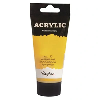 Afbeelding van Lichtgele acrylverf/hobbyverf op waterbasis 75 ml Hobbyverf