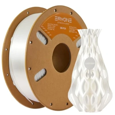 Afbeelding van Eryone Silk White PLA Filament 1Kg 1.75mm Voor 3D Printer en pennen Wit