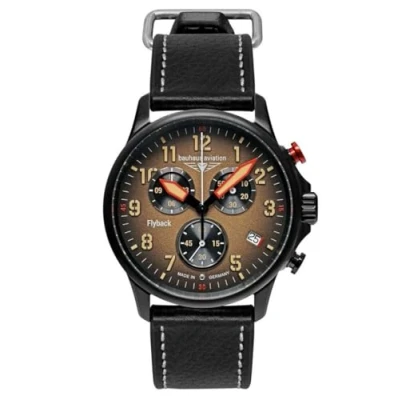 Afbeelding van bauhaus Chronograaf Flight Control Blackwing GMT Quartzhorloge, horloge, herrenuur, Made in Germany, analoog, dag