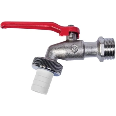 Afbeelding van Cornat kogelkraan, inclusief slangaansluiting, hoogwaardig messing messing, 3/4 inch 26,44 mm (3/4 inch) AG zilver