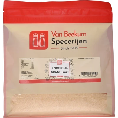Afbeelding van Van Beekum Specerijen Knoflook Granulaat 1 kilo (hersluitbare stazak)