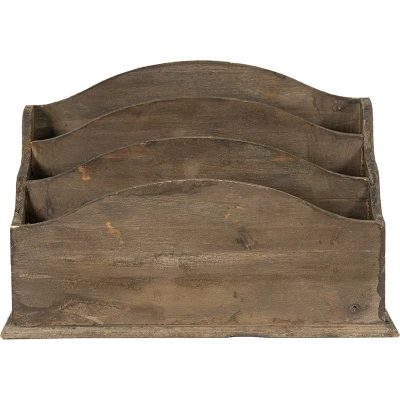 Afbeelding van Clayre &amp; Eef Brievenhouder 33x17x22 cm Bruin Hout Postbakje