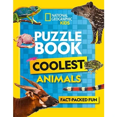Afbeelding van Puzzle Book Coolest Animals: Brain Tickling Quizzes, Sudokus, Crosswords and Wordsearches