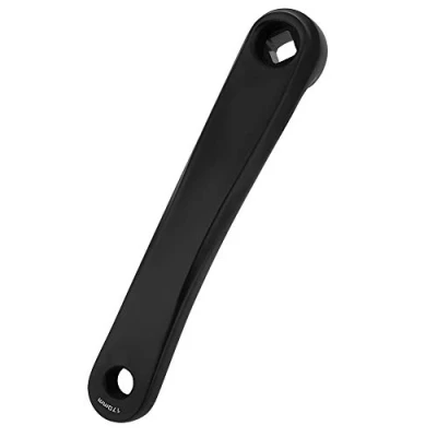 Afbeelding van mountainbike pedaal, Tbest fiets crank arm 170 mm aluminium fietslegering linkerhand crankketting set vervanging voor road vierkant rhombisch gat (zwart rom gat), Zwart