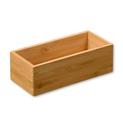 Afbeelding van Kesper Opbergdoos, Opbergbakjes, Sorteerdoos, Stapelbaar, Materiaal: FSC® gecertificeerd Bamboe, Afmetingen: B 24 x D 11 H 8 cm, Kleur: Bruin 57404