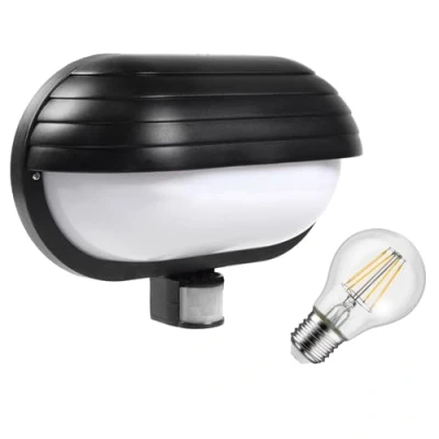 Afbeelding van Maclean Buitenmuur wandlamp met bewegingssensor + 4W LED lamp max. 60W, 180