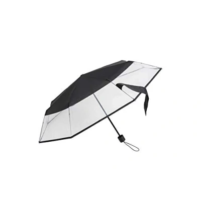 Afbeelding van Paraplu 24 x 90 cm staal/polyester zwart/transparant