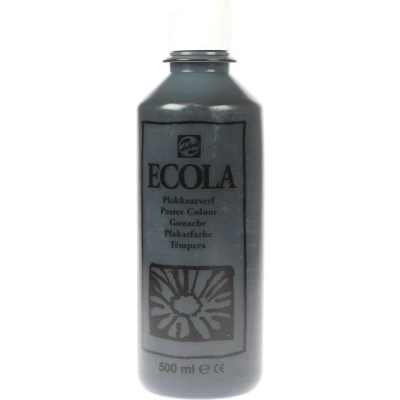 Afbeelding van Talens Ecola plakkaatverf flacon van 500 ml, zwart