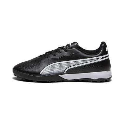 Afbeelding van Puma KING Match TT Voetbalschoenen voor kunstgras, Heren, Maat: 41, Black/white Hoogwaardig imitatieleer
