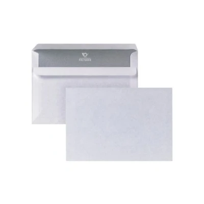 Afbeelding van POSTHORN envelop C6 (1000 stuks), zonder kijkvenster en met zelfklevende dubbele klep, witte enveloppen grijze binnendruk, 114 x 162 mm, 75g/m²