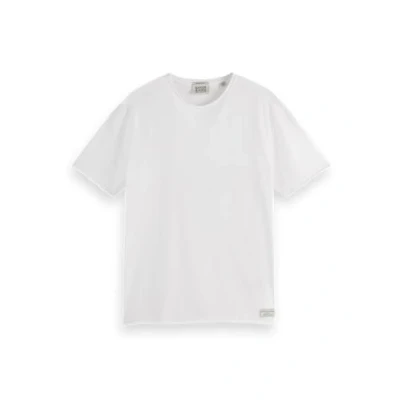 Afbeelding van Scotch &amp; Soda Raw Edge Relaxed Fit T shirt, wit 101, M