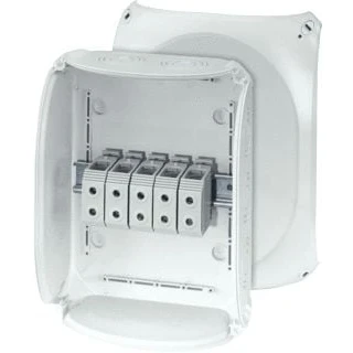 Afbeelding van Hensel enycase kabeldoos 16 35mm2 grijs ral7035 295x225x112mm 5 polig klemmen met 2 klemposities per pool ip66 dk3535g