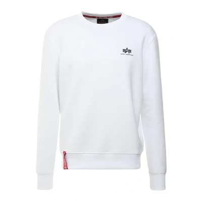 Afbeelding van Alpha Industries Basic Small LOGO Sweater, Heren, Maat: Small, White
