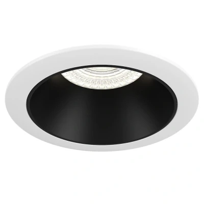 Afbeelding van Maytoni, Wandlamp + plafondlamp, Deel Downlight, Inbouwarmatuur GU10 Zwart Wit Ø86mm (GU10)