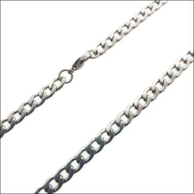 Afbeelding van Platte Gourmetketting 75cm 5mm staal zilver heren dames