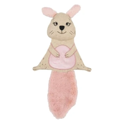 Afbeelding van Jack &amp; Vanilla Revive Knuffel voor hond Roze wol met fluffy recyclebaar Konijn knisperend 40 cm