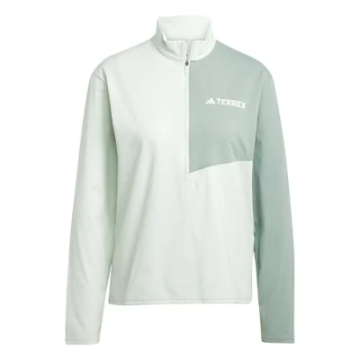 Afbeelding van adidas Dames Terrex Multi CLIMACOOL Half Zip Long Sleeve, linen green, L