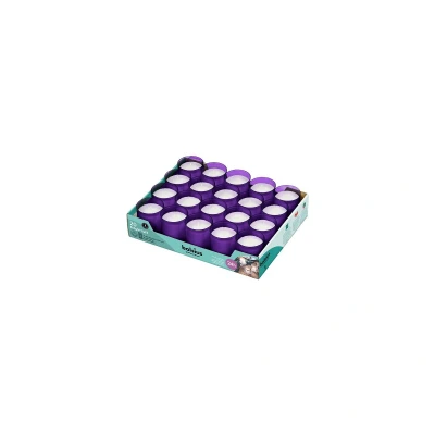 Afbeelding van 80 stuks Bolsius ReLight kaars in paarse houder 64/50 (24 uur)