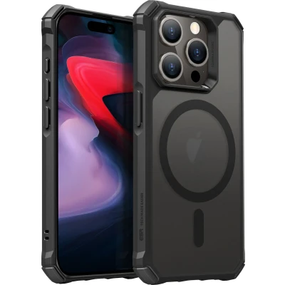 Afbeelding van ESR Air Armor HaloLock Telefoonhoesje geschikt voor Apple iPhone 15 Pro Hardcase Backcover Hoesje MagSafe Compatible Zwart