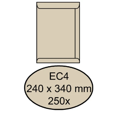 Afbeelding van Envelop Quantore akte EC4 240x340mm cremekraft 250stuks