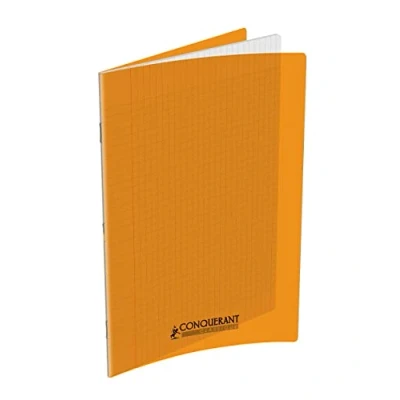 Afbeelding van Conquérant Schoolschrift, groot, geruit, 96 pagina&#039;s, 24 x 32 cm, oranje