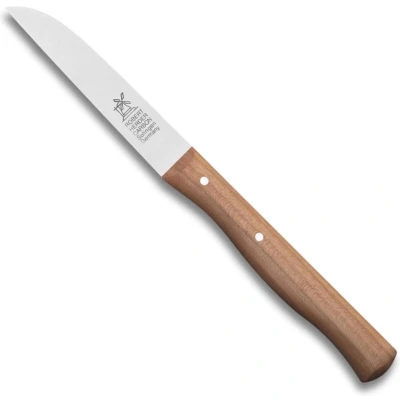 Afbeelding van Robert Herder Molenmes Schilmesje RVS Recht Lemmet 85 mm Heft Kersenhout