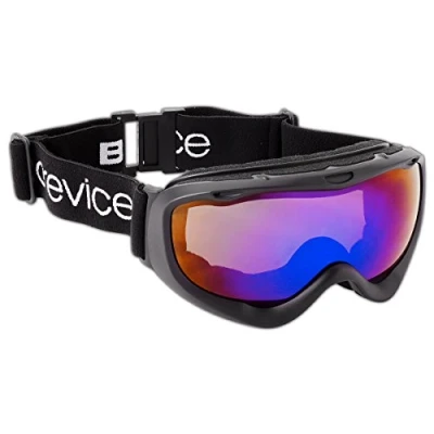 Afbeelding van Black Crevice Skibril voor volwassenen met dubbele spiegelschijf, zwart/blauw, BCR043470 1