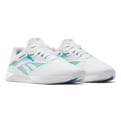Afbeelding van Reebok NANO Trainingsschoen, Dames, Maat: 40.5, Footwear white unleashed green kinetic blue Textiel/ synthetisch