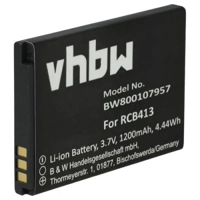 Afbeelding van vhbw Accu compatibel met Doro Primo 413 mobiele telefoon smartphone (1200 mAh, 3,7 V, Li Ion)