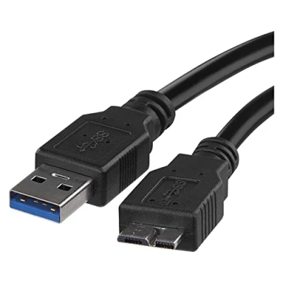 Afbeelding van EMOS Harde schijfkabel 3.0 Micro USB naar USB, 5 Gbit/s, HDD kabel, datakabel, oplaadkabel, B stekker A stekker, 1 m, zwart