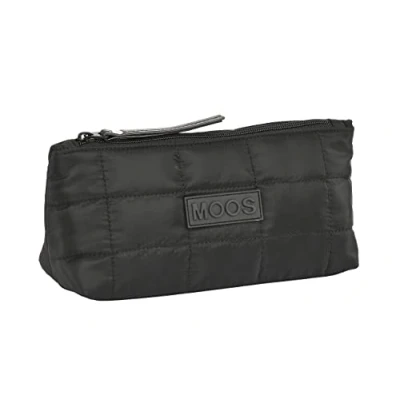Afbeelding van Toilettas voor op School Moos Negro Gestoffeerd Zwart 23 x 12 8 cm