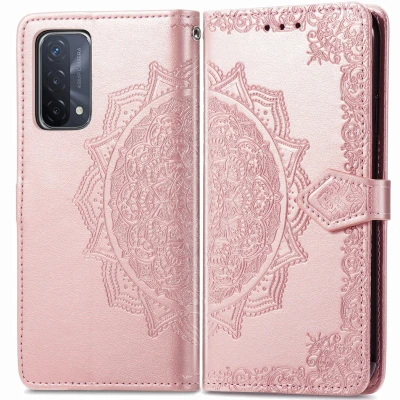 Afbeelding van Oppo A74 (5G) Hoesje Kunstleder iMoshion Bookcase Rosé goud Telefoonhoesje