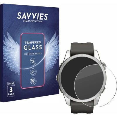Afbeelding van Savvies Schermbeschermer van gepantserd glas, Smartwatch beschermfolie, Transparant