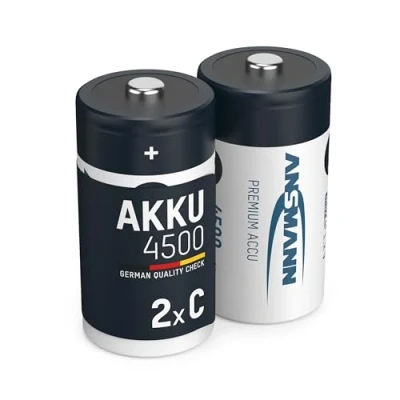 Afbeelding van Ansmann maxE Baby C LR14 4500 mAh NiMH batterij in een blister van 2