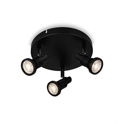 Afbeelding van BRILONER LED Badkamerlamp Plafondlamp Spotlight Badkamer IP44 GU10 mat zwart