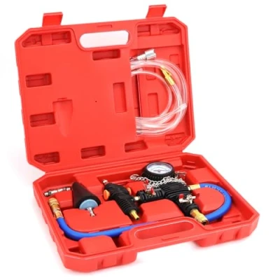 Afbeelding van QWORK® Koelsysteem Ontluchtingstester, Autokoeler Ontluchting Tester, Auto Koelvloeistof Systeem Vacuüm Refill Hulpmiddel