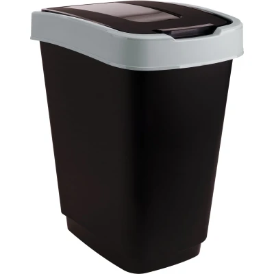 Afbeelding van Mammoet Titan Prullenbak Draaideksel 25 L 25,6 x 33,4 46,2 cm Zwart Kunststof Afvalbak